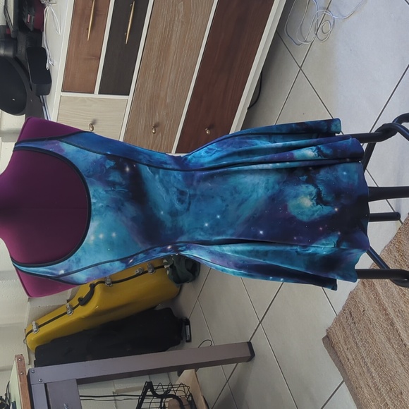 ST VITUS VS GALAXY TEAL INSIDE OUT DRESS - Picture 5 of 6